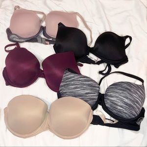 PINK 32C T-shirt bra and strapless